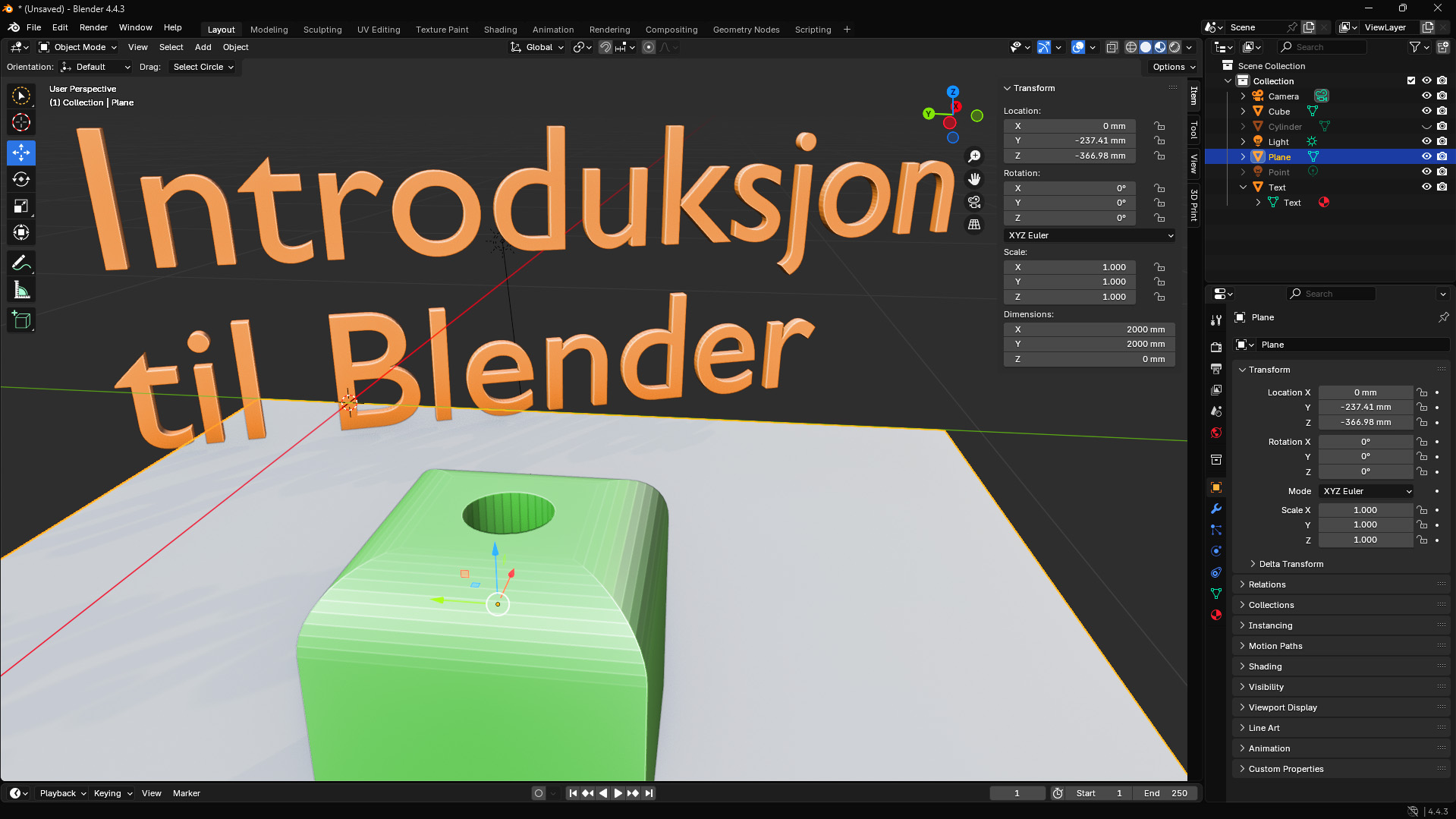 Innføring i Blender